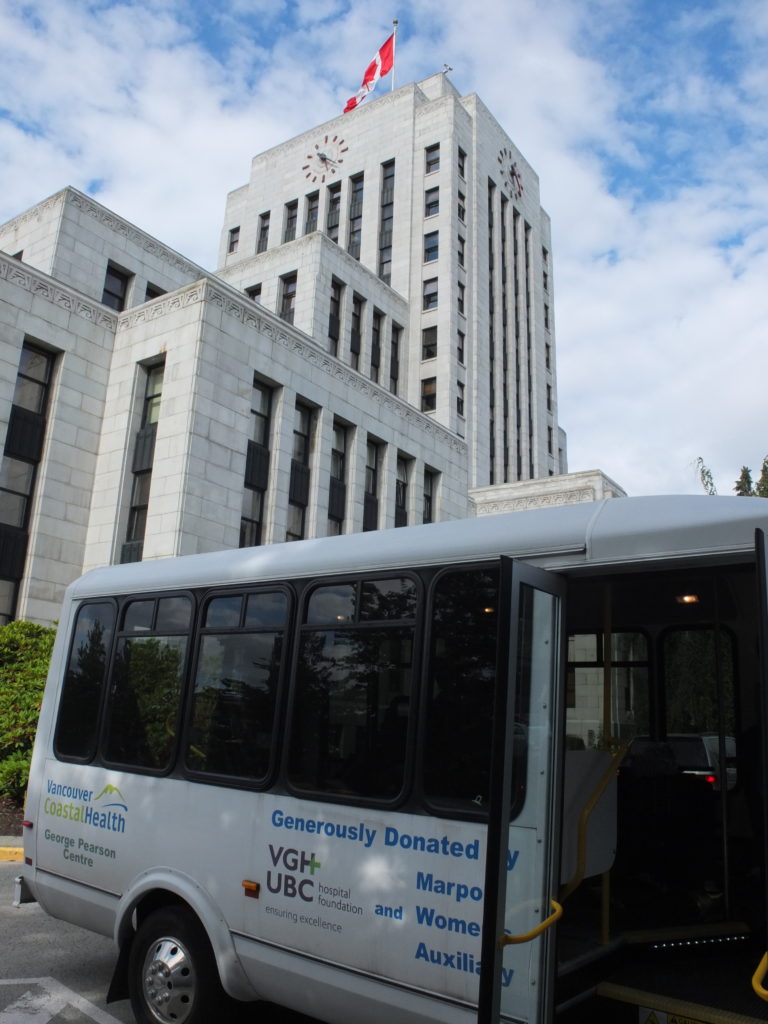This image depicts the George Pearson Bus at City Hall