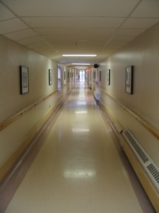 This image shows a hallway at Pearson