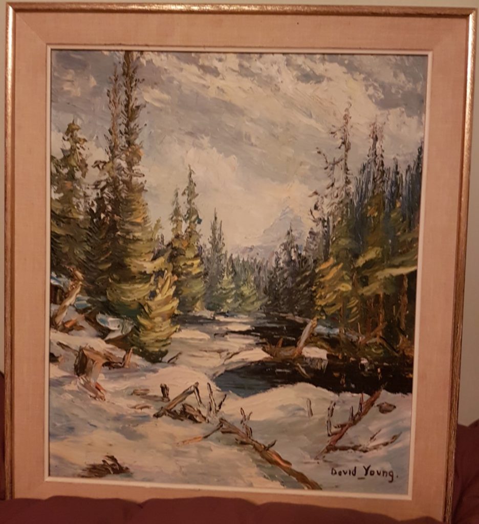 David Young painting snow